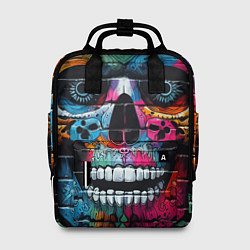 Женский рюкзак Crazy color skull - graffiti