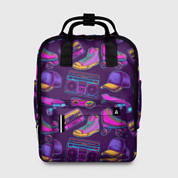 Рюкзак женский Ретро 80 атрибутика, цвет: 3D-принт