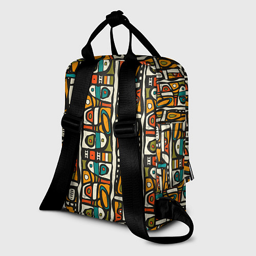 Женский рюкзак Африканские этно узоры / 3D-принт – фото 2