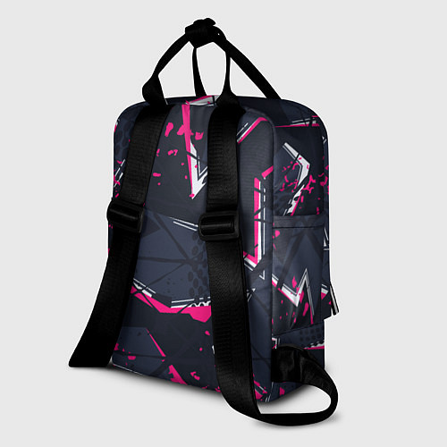 Женский рюкзак Абстрактный узор с геометрической концепцией / 3D-принт – фото 2