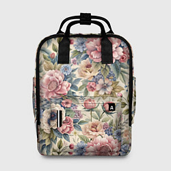 Рюкзак женский Нежные цветочные мотивы, цвет: 3D-принт