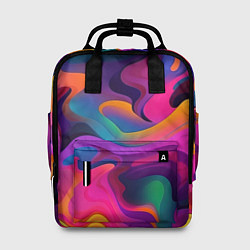 Рюкзак женский Неоновые формы, цвет: 3D-принт