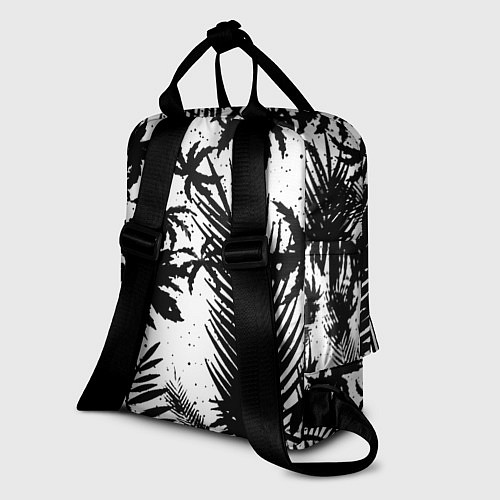 Женский рюкзак Чёрно белые пальмы / 3D-принт – фото 2