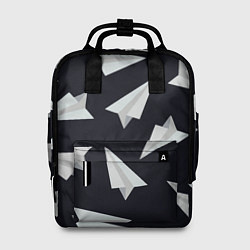 Женский рюкзак Белый бумажный самолётик - Телеграм