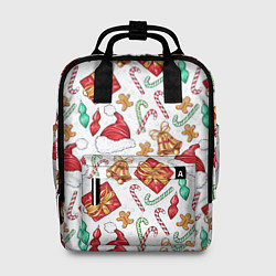 Рюкзак женский Новогодний паттерн 2025, цвет: 3D-принт