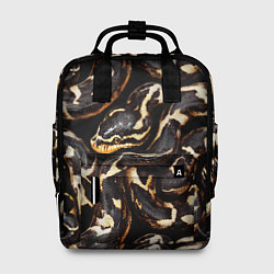 Рюкзак женский Змея черно-белая, цвет: 3D-принт