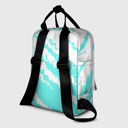 Женский рюкзак The color is light blue and white / 3D-принт – фото 2