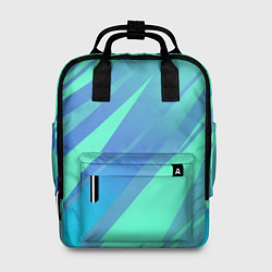 Женский рюкзак Нежный голубой с полосами градиент