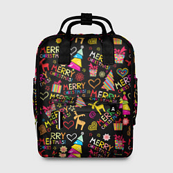 Рюкзак женский Merry Christmas - паттерн, цвет: 3D-принт