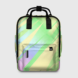 Женский рюкзак Жёлто-зелёный полосатый