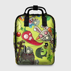Рюкзак женский Растения против зомби с героями, цвет: 3D-принт