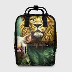 Женский рюкзак Лев со свиньей