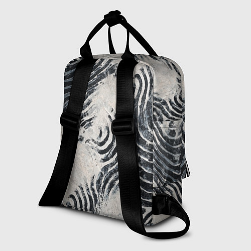 Женский рюкзак Текстура гранж - абстрактные линии / 3D-принт – фото 2
