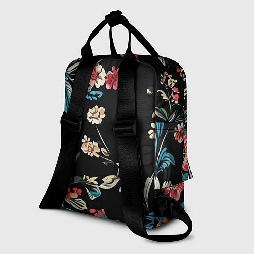 Женский рюкзак Цветы старинный узор / 3D-принт – фото 2
