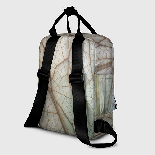 Женский рюкзак Прожилки листика / 3D-принт – фото 2