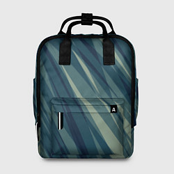 Женский рюкзак Зеленовато-синий полосы