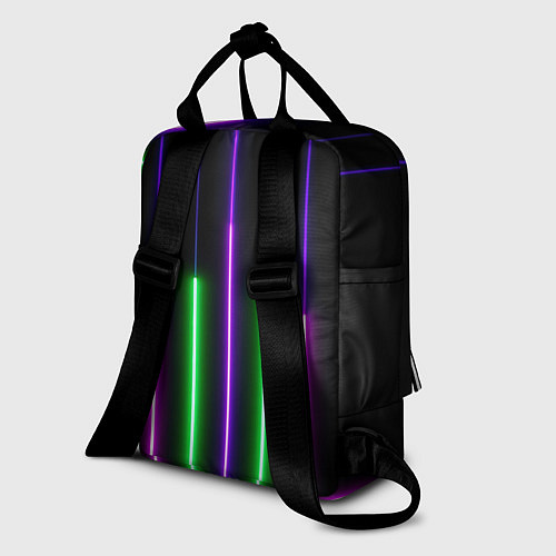 Женский рюкзак Color Purple green pink / 3D-принт – фото 2