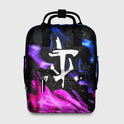 Рюкзак женский Doom flame neon, цвет: 3D-принт