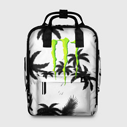Рюкзак женский Monster energy пальмы, цвет: 3D-принт