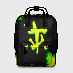 Рюкзак женский Doom огненное лого краски, цвет: 3D-принт
