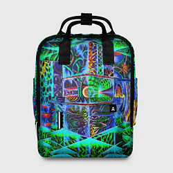 Женский рюкзак Психоделика узор кислотный