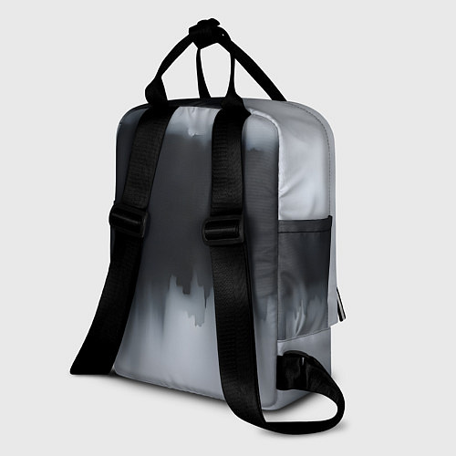 Женский рюкзак Разводы черной краски / 3D-принт – фото 2