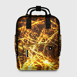 Рюкзак женский Текстура золотые нити, цвет: 3D-принт