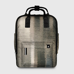 Рюкзак женский Размытые серо-бежевые полосы, цвет: 3D-принт