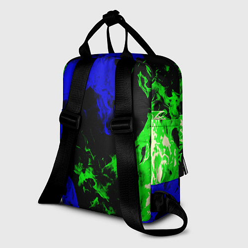 Женский рюкзак Monster energy кислотный огонь / 3D-принт – фото 2