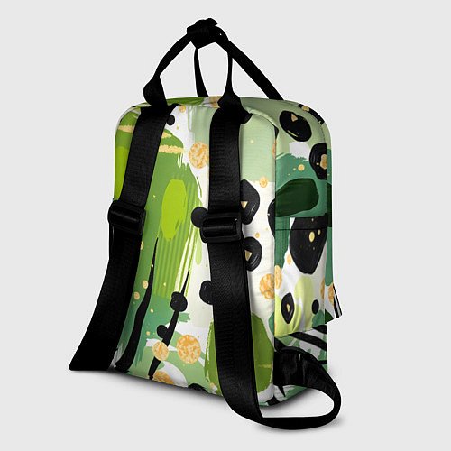 Женский рюкзак Зеленый анималистичный паттерн / 3D-принт – фото 2