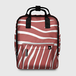 Рюкзак женский Полоски красной зебры, цвет: 3D-принт