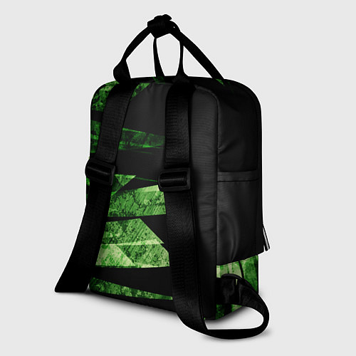 Женский рюкзак Color green black / 3D-принт – фото 2