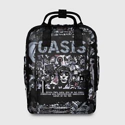 Рюкзак женский Oasis на фоне гитар, цвет: 3D-принт