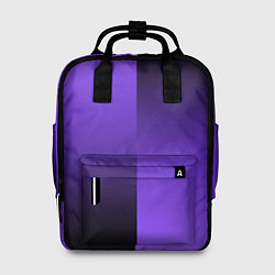 Женский рюкзак Чёрно-сиреневый градиент пополам