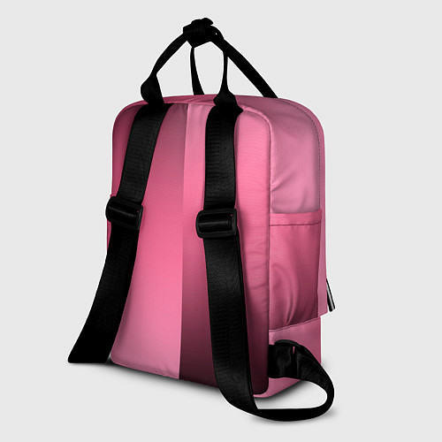 Женский рюкзак Розовый с затемнением градиент пополам / 3D-принт – фото 2
