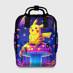 Рюкзак женский Pikachu sits on a fly agaric - ai art fantasy, цвет: 3D-принт