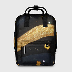Рюкзак женский Золотые волны текстура, цвет: 3D-принт