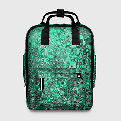 Рюкзак женский Бирюзовый аквамарин абстрактная текстура, цвет: 3D-принт
