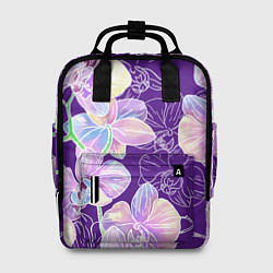 Рюкзак женский Японские акварельные орхидеи, цвет: 3D-принт