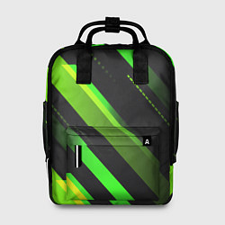 Рюкзак женский Color black green, цвет: 3D-принт