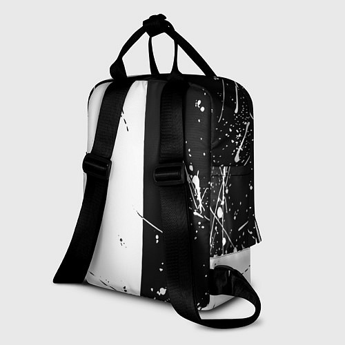 Женский рюкзак Rainbow six черно белые краски / 3D-принт – фото 2