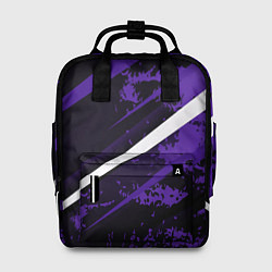 Рюкзак женский Color black purple line, цвет: 3D-принт