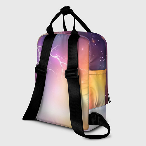 Женский рюкзак Магический фон с молниями и звездами / 3D-принт – фото 2