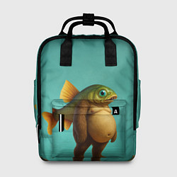 Рюкзак женский Трипи тропи рыба мем, цвет: 3D-принт