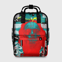 Рюкзак женский Cyberpunk 2077 гранж, цвет: 3D-принт