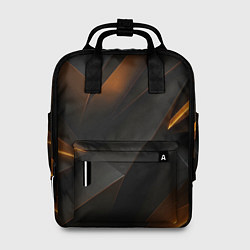 Женский рюкзак Черная текстура с углами