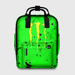 Рюкзак женский Monster energy кислотные брызги, цвет: 3D-принт