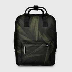Рюкзак женский Абстракция - green triangles, цвет: 3D-принт