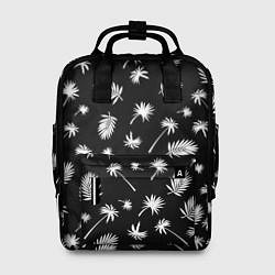 Рюкзак женский Текстура черной гавайской рубашки, цвет: 3D-принт