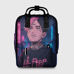 Женский рюкзак LiL Peep - Неоновый аниме арт
